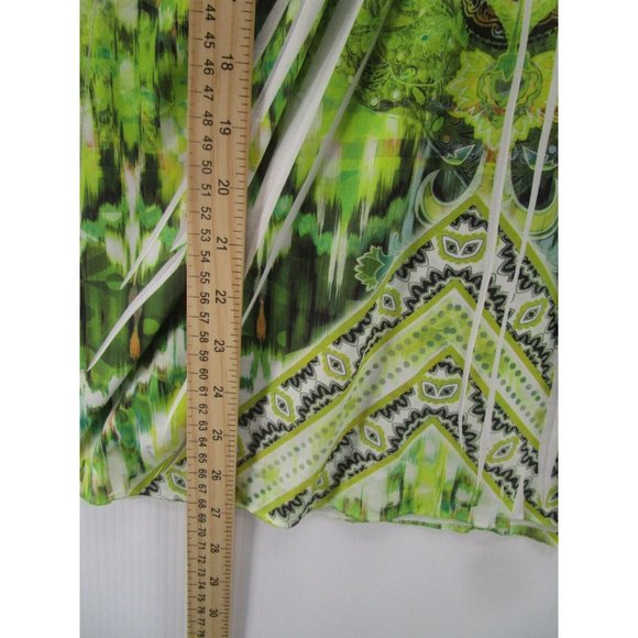 One World Blouse XS Pullover Top Floral Beaded Crochet Pleated Boho - Picture 4 of 10